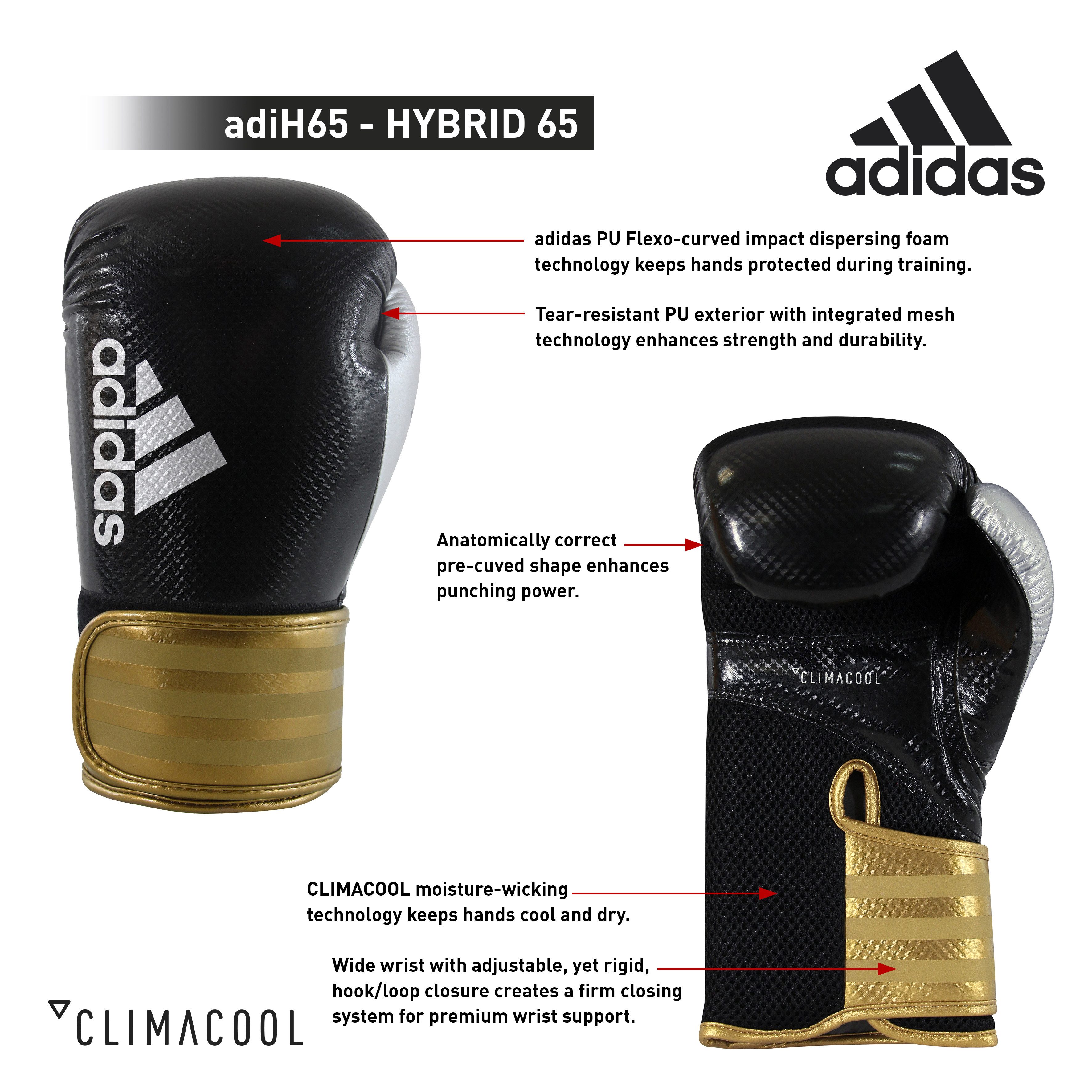 adidas Hybrid 65 Boxing Gloves | Kickboxing Gloves